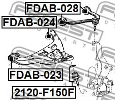 Сайлентблок подвески Febest (FDAB024)