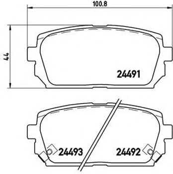 Гальмівні колодки дискові Brembo (P30040)