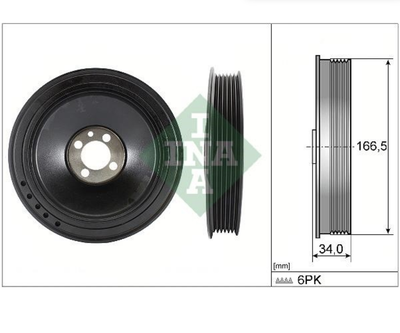 Ремінний шків, колінчастий вал Ina (544015710)