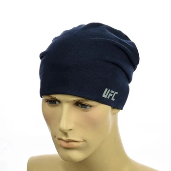 Мужская трикотажная шапка чулок ЮФС (UFC) One-size Темно-синий
