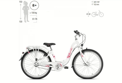 Велосипед для дівчинки від 8 років Puky Skyride 24-3 Light White 4815