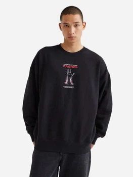 Світшот оверсайз чоловічий H&M 061003931_black XXL Чорний (6666000329172)