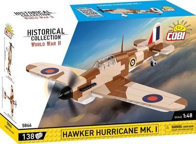 Klocki konstrukcyjne Cobi HC WWII Hawker Hurricane Mk. I 138 elementów (5902251058661)