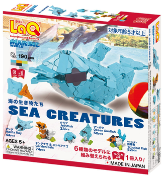 Конструктор LaQ Sea Creatures 190 деталей (4952907007247)