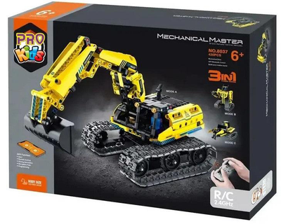 Klocki konstrukcyjne Pro Kids RC 3 w 1 Koparka Robot żółty 430 elementów (5903943005604)