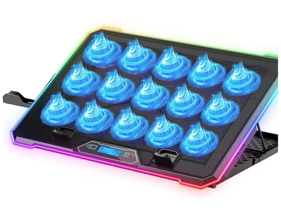 Охлаждающая подставка для ноутбука до 21 дюймов Ice Coorel K-15D 15 fans RGB