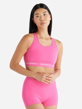 Спортивный топ для фитнеса женский New Balance Pace WB41048HIP M Розовый (197375968926)