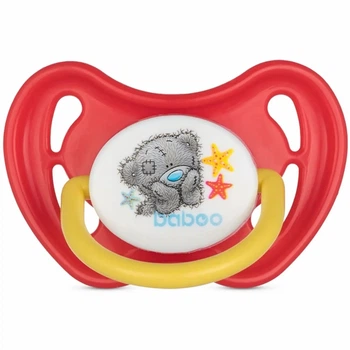 Пустышка Baboo Me To You 0+ мес красная (90409)