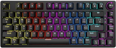 Klawiatura bezprzewodowa Savio Phenix Gateron Red Pro Wireless Black