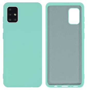 Чехол противоударный Silicone case защита камеры Kassel для Samsung A71 (02) бирюза Sea blue