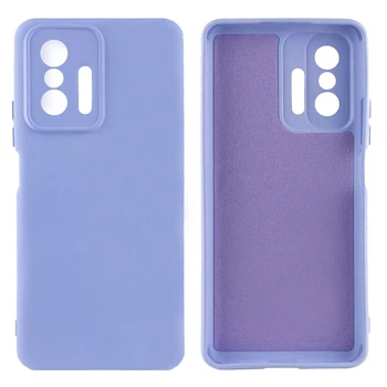 Чохол Silicone case Camera Protective для Xiaomi Mi 11T (13) фіолетовий Lilac