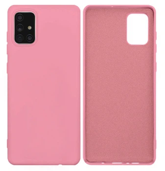 Чехол противоударный Silicone case защита камеры Kassel для Samsung A71 (04) розовый Pink