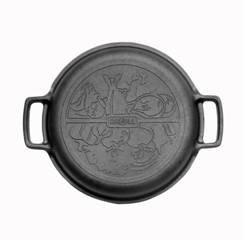 Каструля Brizoll 24см чугуна з кришкою-сковородою