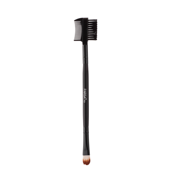 Пензель для тіней Parisa Cosmetics 2 в 1 з гребінцем для брів і вій