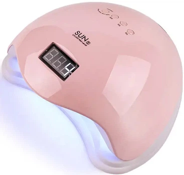 Лампа для манікюру Nail Lamp SUN 5 для покриття нігтів гель лаком, гелем 48W UV/LED Pink