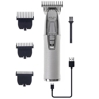 Професійний триммер Adler AD 2836s Сірий 100 вт. USB/Type-C зарядка