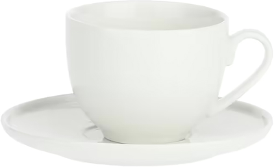 Zestaw filiżanek do kawy La Porcellana Bianca Corte ze spodkiem porcelana 80 ml x 6 szt (8027549069895)