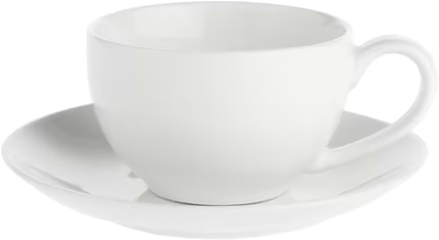 Zestaw filiżanek do kawy La Porcellana Bianca Essenziale ze spodkiem porcelana 100 ml x 6 szt (8027549102370)