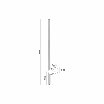Настенный светильник - бра Skarlat RWLB101 9W BK 3000K черный SK0125B3K