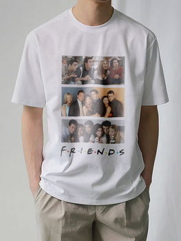 Футболка Friends collage PG04661 goodreclama XS Білий