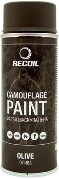 Масувальна аерозольна фарба Recoil Olive 400 мл оливковий матовий