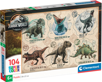 Puzzle Clementoni Jurassic World 104 elementy 27179 (8005125271795)