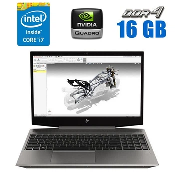 Мобильная рабочая станция HP ZBook 15v G5 / 15.6" (1920x1080) IPS Touch / Intel Core i7-8750H (6 (12) ядер по 2.2 - 4.1 GHz) / 16 GB DDR4 / 250 GB SSD / nVidia Quadro P600, 4 GB GDDR5, 128-bit / WebCam б/у