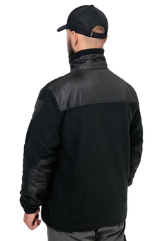 Тактична флісова кофта WinTac Jacket Black Ultrasoft М-300 5XL чорна