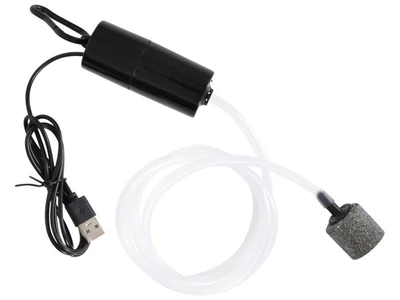 Аквариумный одноканальный мини-компрессор AQUA-TECH EcoLine Black Mini USB Pump, до 70 л