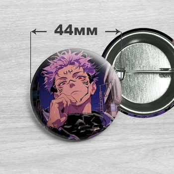 Значок Сукуна из аниме Магическая битва / Jujutsu Kaisen 44мм №28
