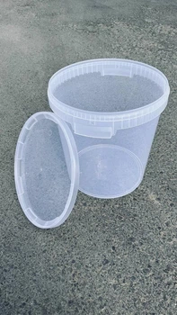 Ємність для бродіння Plastico (ферментер) прозора з кришкою 33 л (ДД К-33-п)