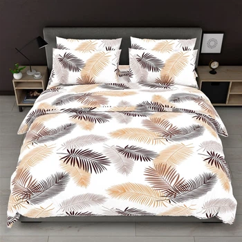 Комплект постельного белья LoveYouHome Евро 200х215 см Бязь Gold Папоротник (ly7367)