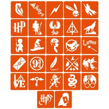 Набор трафаретов для био-тату «Гарри Поттер» garri-potter_5x5_27_1 Fresh Tattoo garri-potter_5x5_27_1
