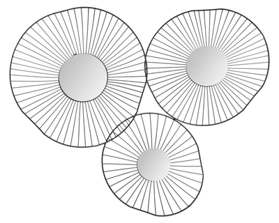 Lustra dekoracyjne Atmosphera Wired 3 elementy 65 x 50 cm Czarne (3560238662663)