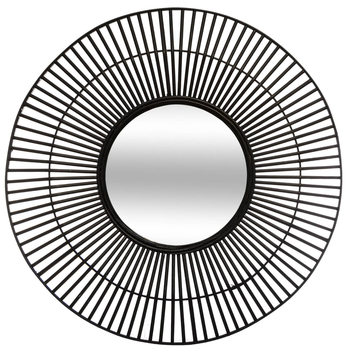 Дзеркало Atmosphera в бамбуковій рамі 77 см Чорне (3560238698938)