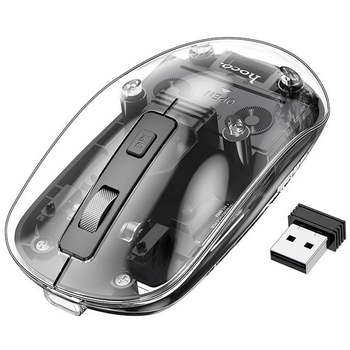 Миша Wireless Hoco GM29 dual-mode silent бездротова оптична 2.4Гц 800-1600DPI для комп'ютера/ноутбука Чорний