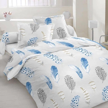 Евро комплект постельного белья Vital - Textile 100% Хлопок 200х220 см (Ble-1007)
