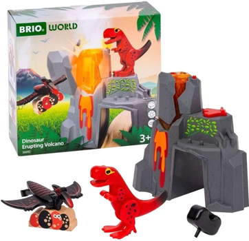 Zestaw do zabawy Ravensburger Brio World Dino Wulkan z akcesoriami (7312350360929)