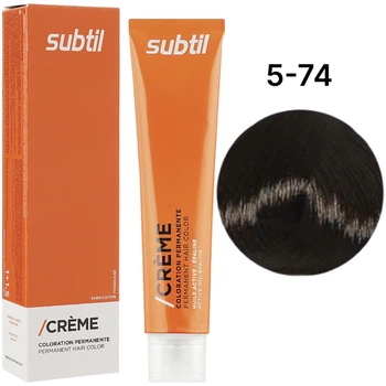 Крем-фарба DUCASTEL Subtil Creme Стійка 5-74 Світло-коричневий шатен з мідним відтінком 60 мл