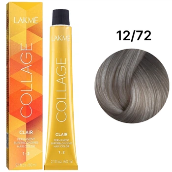 Фарба LAKME Collage Creme Hair Color Стійка для волосся 12/72 Superblonding Violet Blue Blond 60 мл