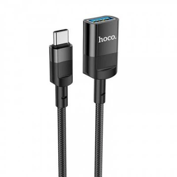 Кабель Hoco удлинитель Type-C – USB3.0 папа-мама 1,2м 5Гбіт/с Black (U107_usbC) (069018)