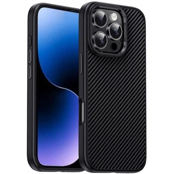 Защитный чехол IPAKY Carbon Fiber для iPhone 16 Pro Max - Black