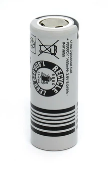 Аккумулятор 18500 литий-ионный (Li-Ion) HighPower 18500CY, 1400mAh, 4.2/3.6/2.6V, Gray