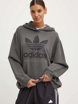 Bluza damska z kapturem oversize adidas Originals IN2269 L Szara (4067887021555)