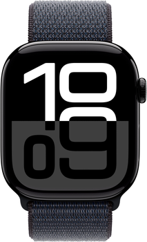 Смарт-годинник Apple Watch Series 10 GPS 46mm Jet Black Aluminium Case with Ink Sport Loop (MWWR3)