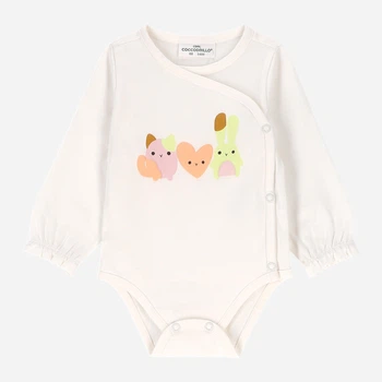 Дитяче боді для новонароджених дівчаток Coccodrillo Pastelove Girl Newborn ZC4112602PGN-003 56 см Екрю (5904986442784)