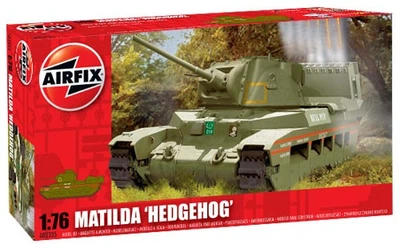Сборная модель 1/76 британский танк с установкой РСЗО Matilda Hedgehog Tank Airfix 02335