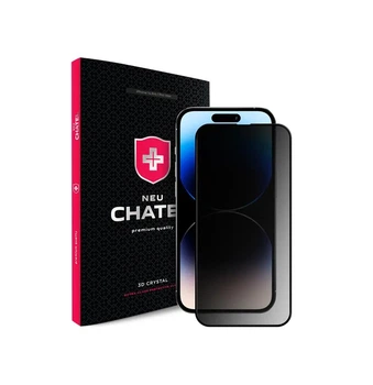 Захисне скло для смартфона +NEU Chatel 2.5D Silk Narrow Border Anti-Peep Privacy Glass with Mesh for iPhone 14 Pro Max Black