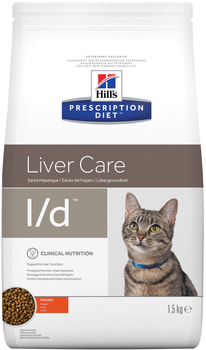 Sucha karma dla kotów Hill's Prescription Diet Liver Care l/d z kurczakiem 1.5 kg (52742059594)