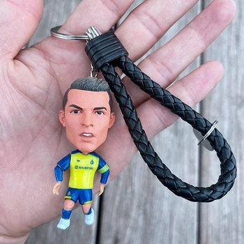 Фигурка футболиста с брелком - Криштиану Роналду - Аль-Наср (Cristiano Ronaldo) Подарок футболисту - 6,5 см